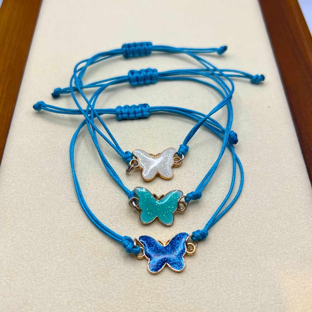 Handmade blue butterfly bracelet EACH SOLD SEPARATELY